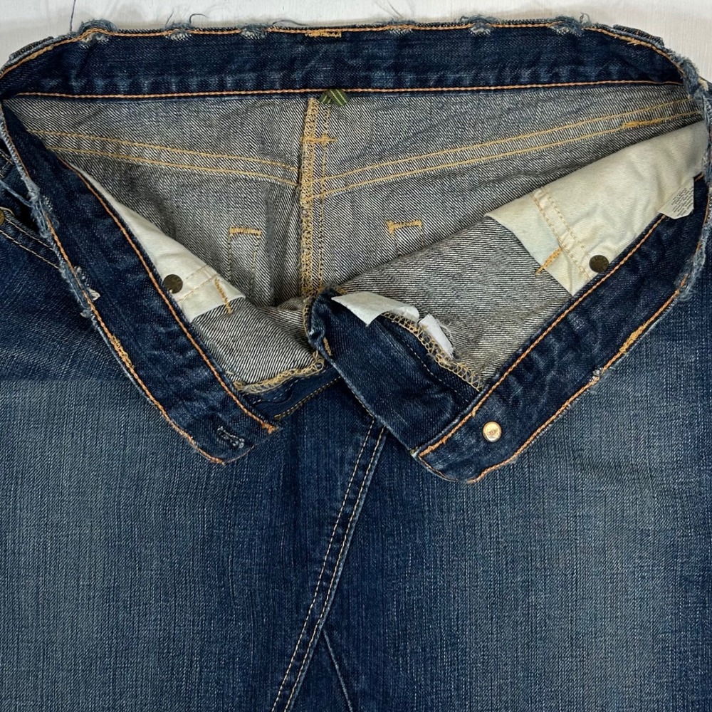 J.Crew Distressed Denim Mini Skirt Dark Wash Raw Hem 71902 Womens Size27 - Picture 4 of 8